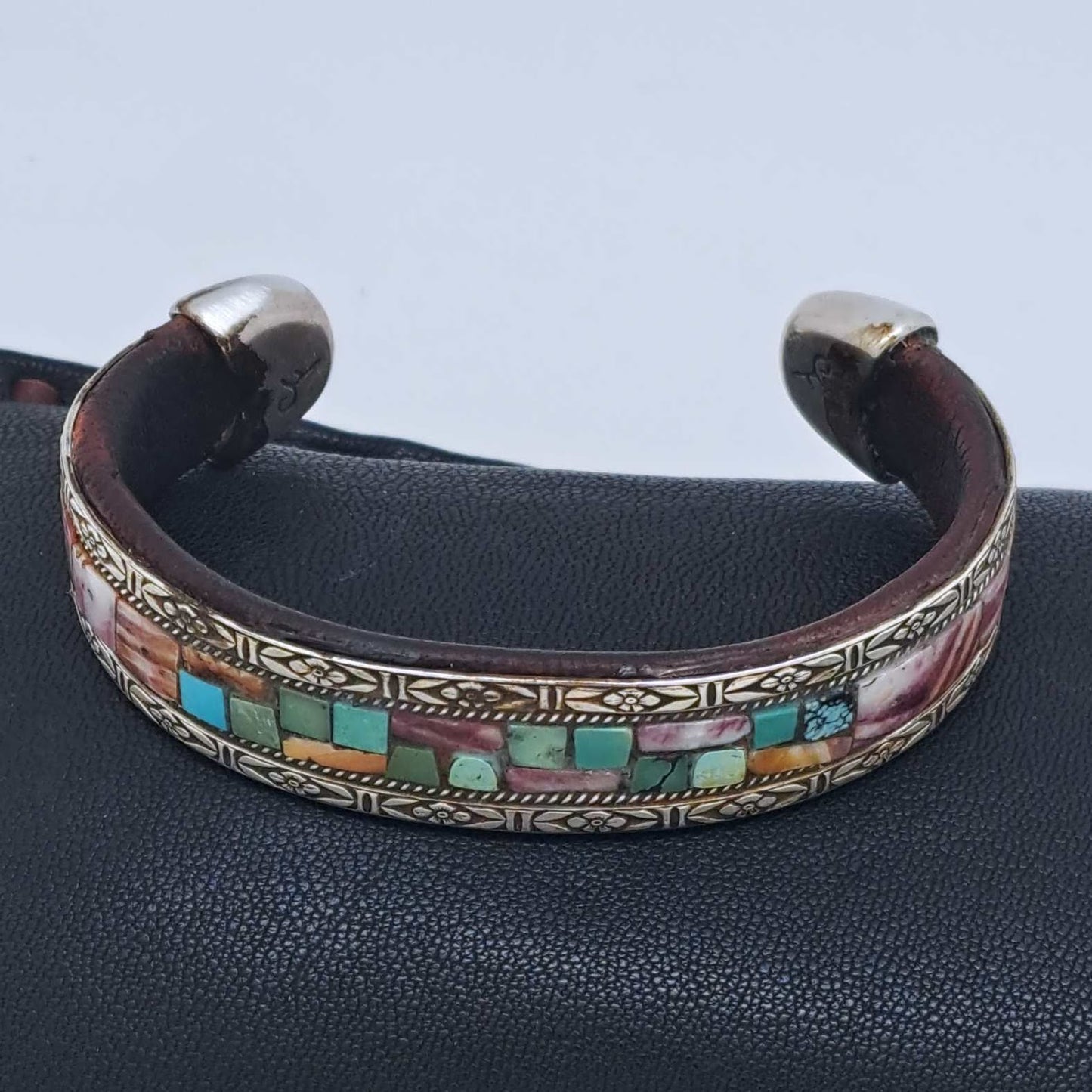 Turquoise & Spiny Oyster Inlay Cuff