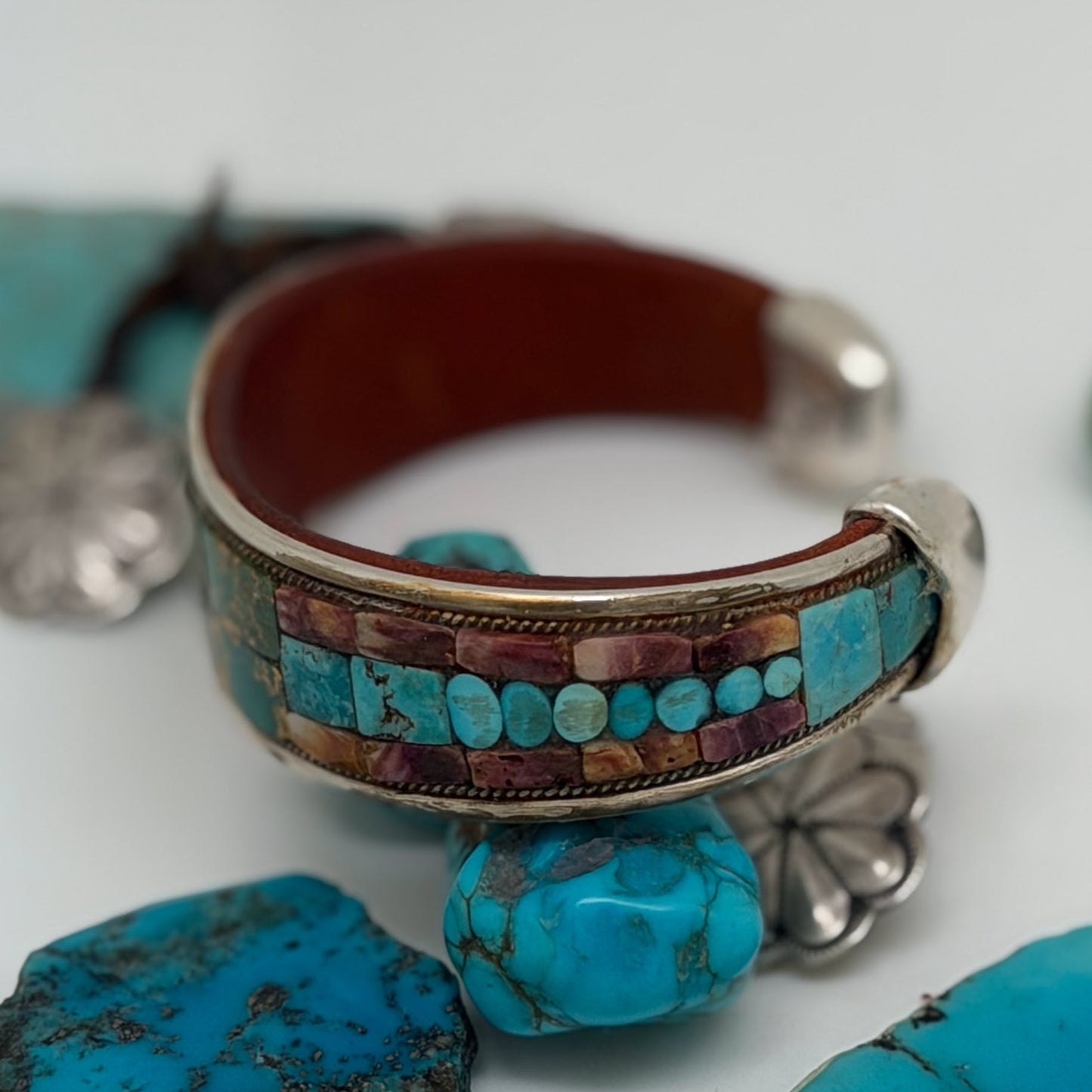 Royston Turquoise Inlay Cuff