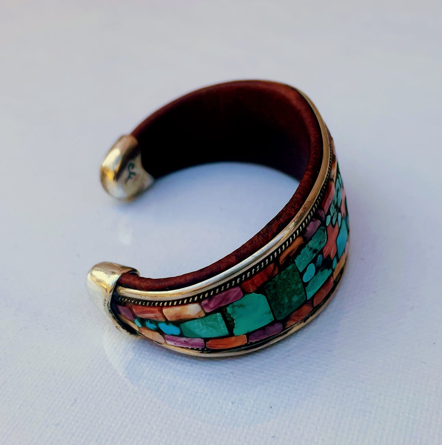 Turquoise & Spiny Oyster Inlay Cuff