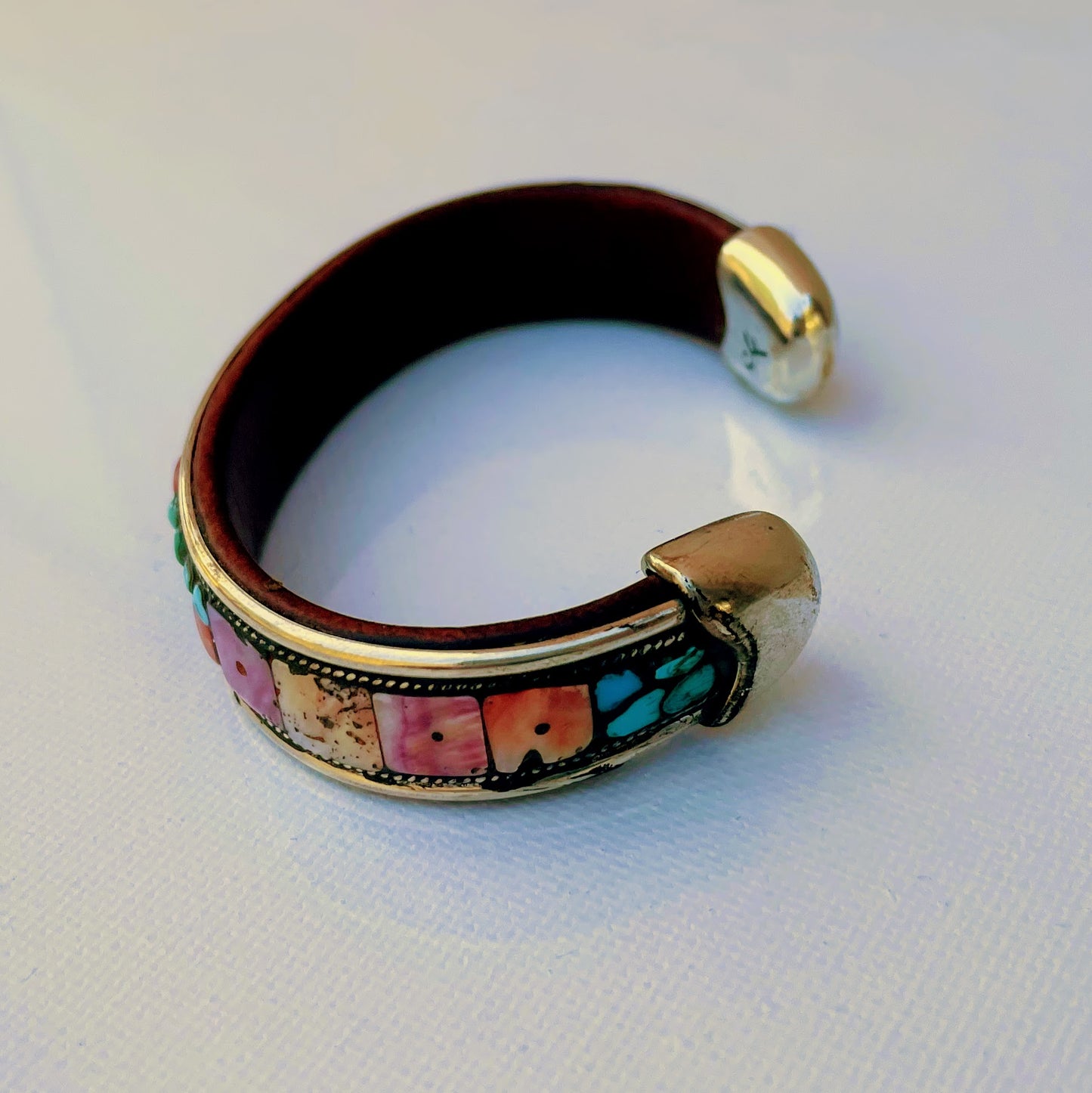Turquoise & Spiny Oyster Inlay Cuff