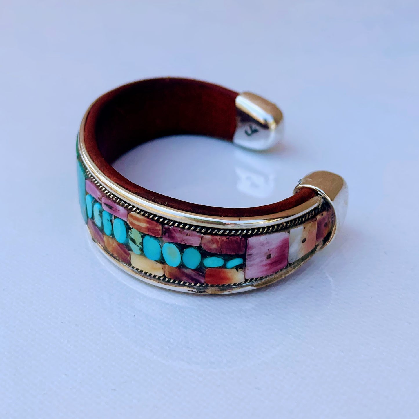 Turquoise & Spiny Oyster Inlay Cuff