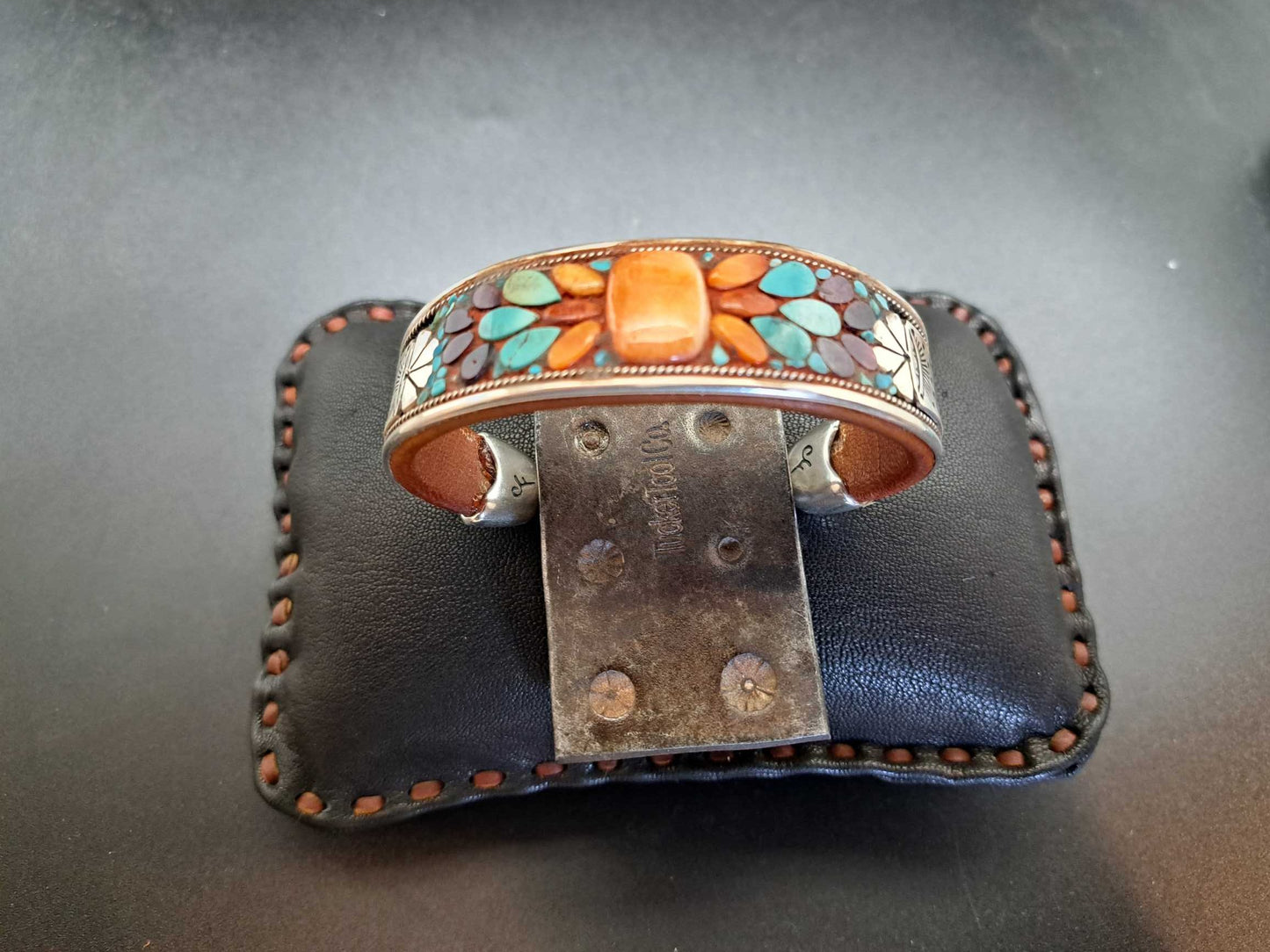 Turquoise & Spiny Oyster Inlay Cuff