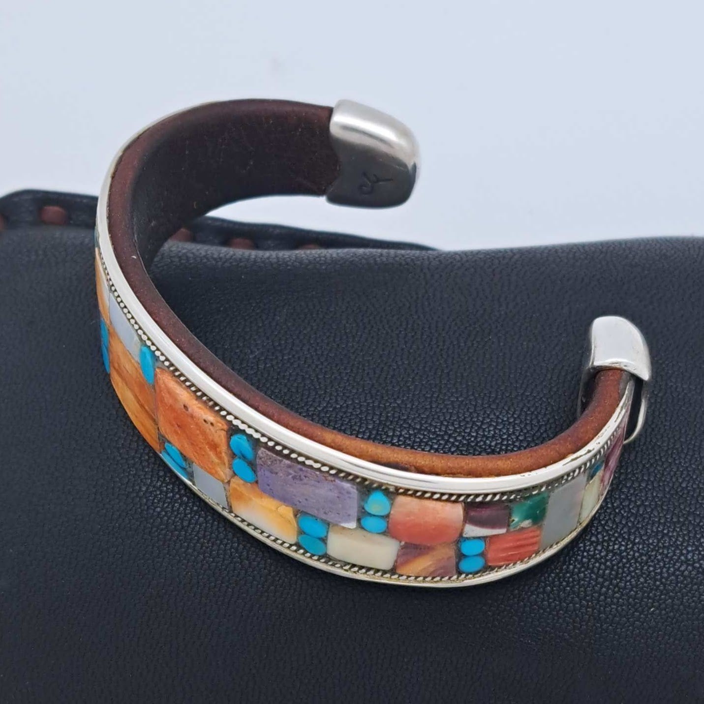 Turquoise & Spiny Oyster Inlay Cuff