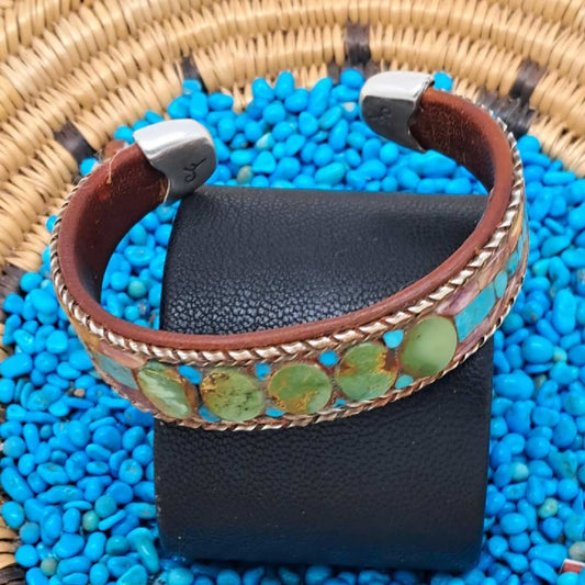 Turquoise, Spiny Oyster & Inlay Cuff