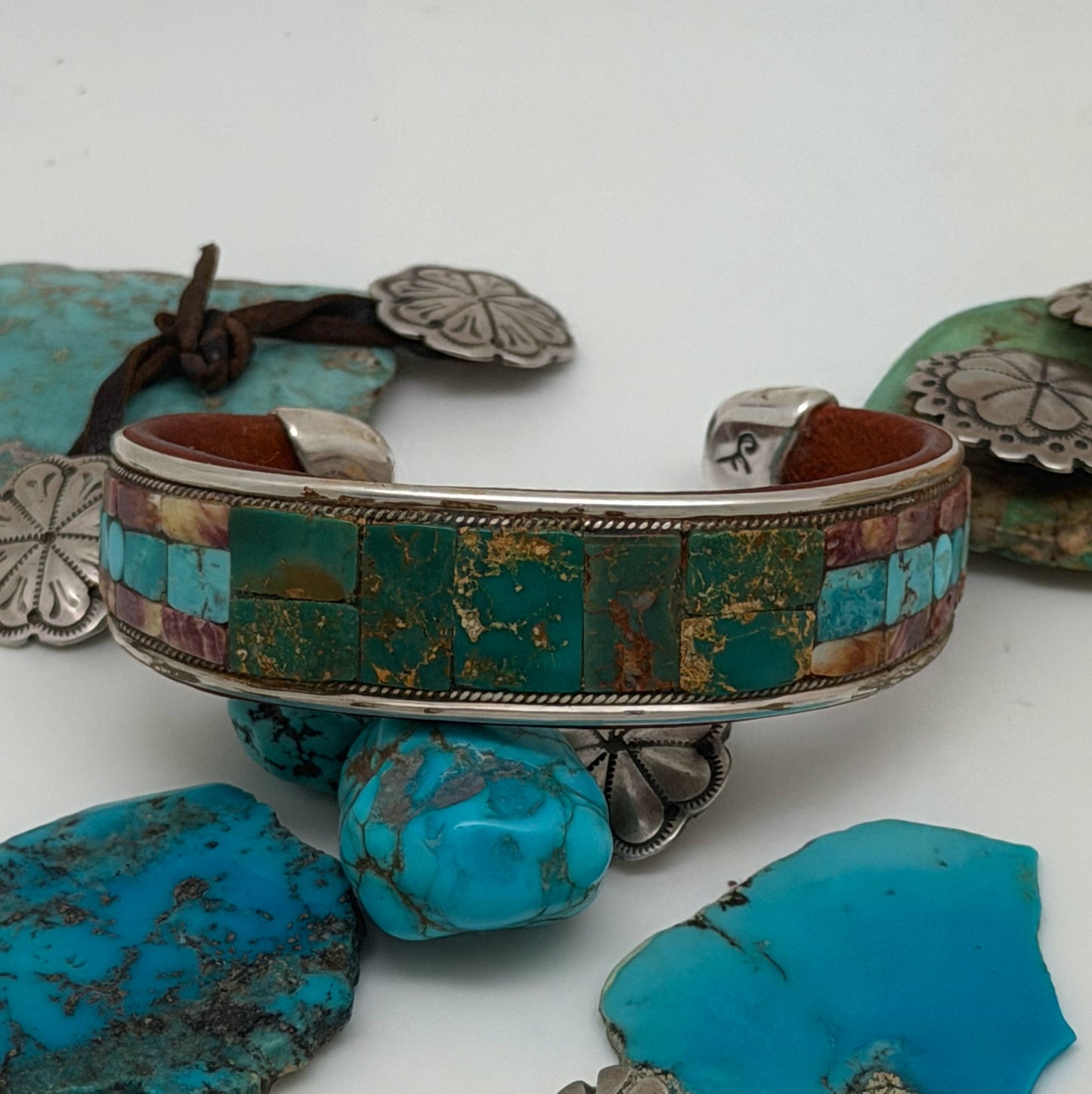 Royston Turquoise Inlay Cuff