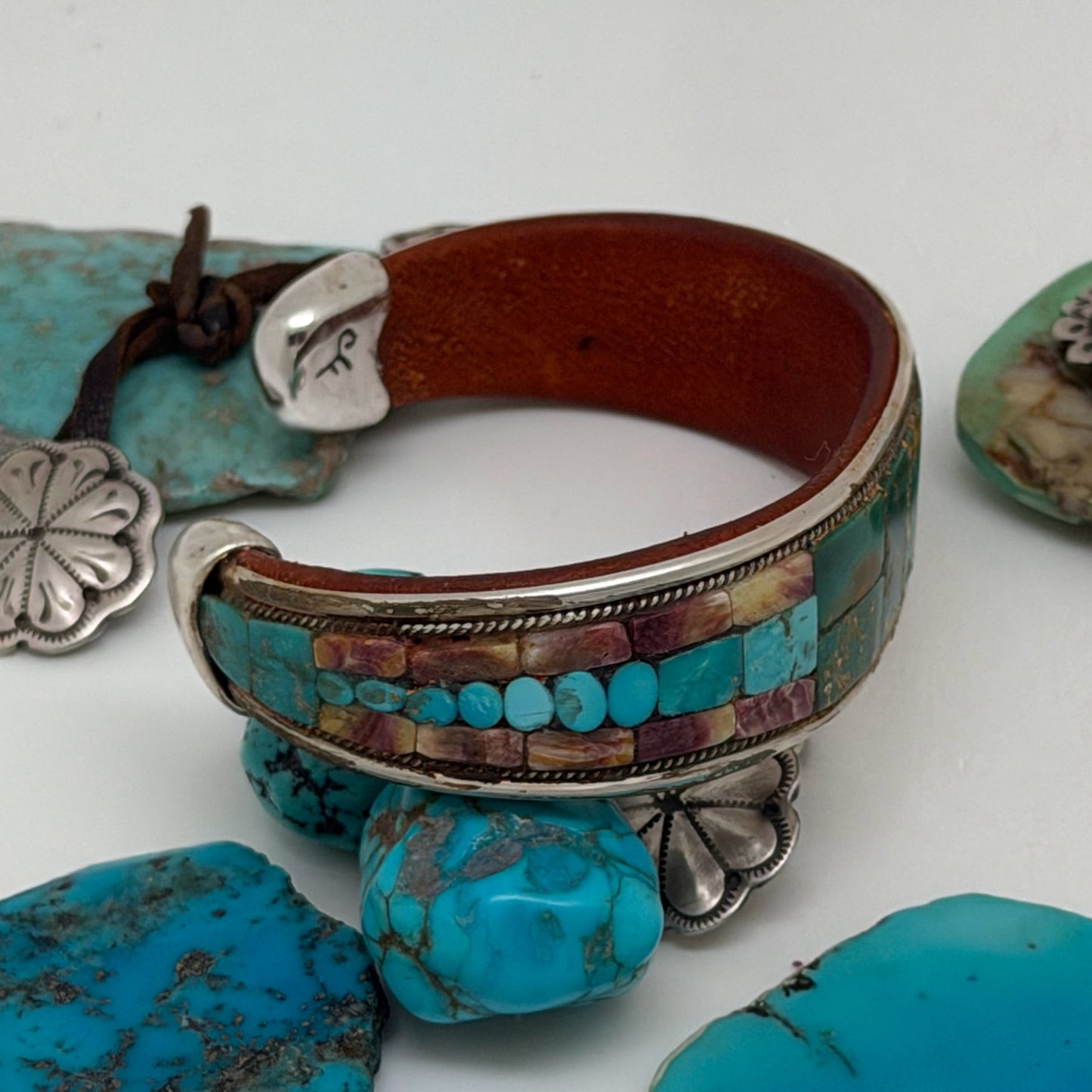 Royston Turquoise Inlay Cuff