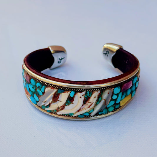Turquoise & Spiny Oyster Inlay with Fetishes